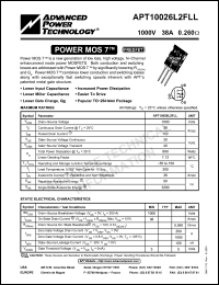 Click here to download APT10026L2FLL Datasheet