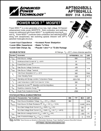 Click here to download APT8024B2LL_05 Datasheet