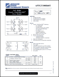 Click here to download APTGT100H60T Datasheet
