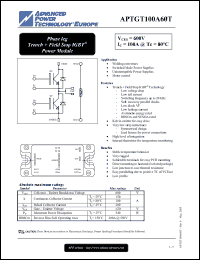 Click here to download APTGT100A60T Datasheet