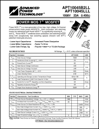 Click here to download APT10045B2LL_03 Datasheet