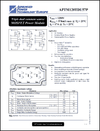 Click here to download APTM120TDU57P Datasheet