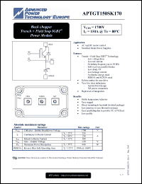 Click here to download APTGT150SK170 Datasheet