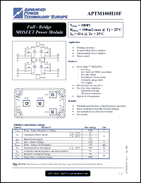 Click here to download APTM100H18F Datasheet