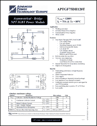 Click here to download APTGF75DH120T Datasheet