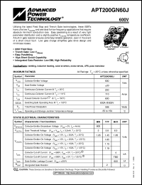 Click here to download APT200GN60J Datasheet