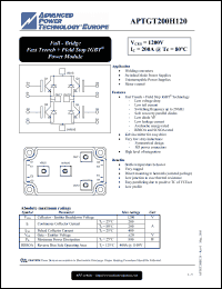 Click here to download APTGT200H120 Datasheet