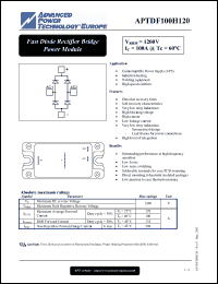 Click here to download APTDF100H120 Datasheet