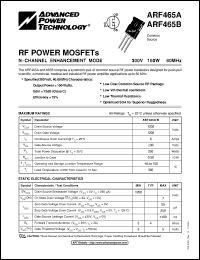 Click here to download ARF465A Datasheet