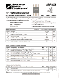 Click here to download ARF1505 Datasheet
