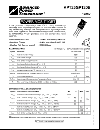 Click here to download APT25GP120B Datasheet