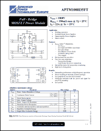 Click here to download APTM100H35FT Datasheet