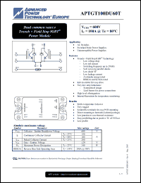 Click here to download APTGT100DU60T Datasheet