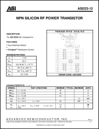 Click here to download ASI2223-12 Datasheet