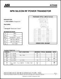 Click here to download AVD400 Datasheet