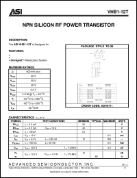 Click here to download VHB1-12 Datasheet