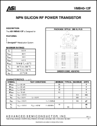 Click here to download VMB40-12 Datasheet