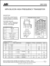 Click here to download 2SC1252 Datasheet