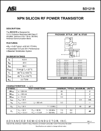 Click here to download SD1219 Datasheet