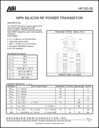 Click here to download ASIHF100-28 Datasheet