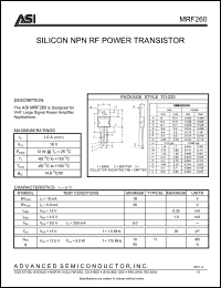 Click here to download MRF260 Datasheet