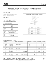 Click here to download BLX14 Datasheet