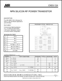 Click here to download CM20-12 Datasheet