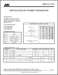 Click here to download MRA1417-6 Datasheet