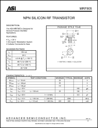 Click here to download MRF905 Datasheet