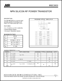 Click here to download MSC3003 Datasheet