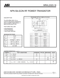 Click here to download MRAL2023-18 Datasheet