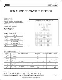 Click here to download MSC80915 Datasheet