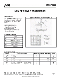 Click here to download MSC74520 Datasheet