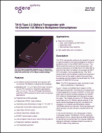 Click here to download TA16 Datasheet