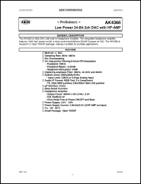 Click here to download AK4366 Datasheet