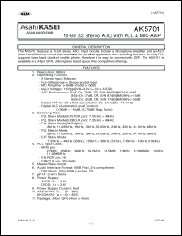 Click here to download AK5701KN Datasheet