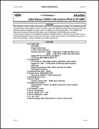 Click here to download AK4566 Datasheet