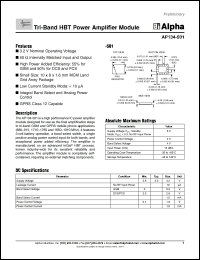 Click here to download AP134-501 Datasheet