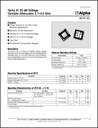 Click here to download AV141-321 Datasheet