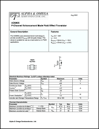 Click here to download AO6405 Datasheet