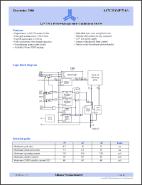 Click here to download AS7C251MFT18A-10TQIN Datasheet