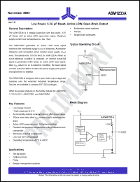 Click here to download ASM1233A Datasheet