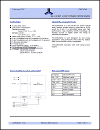 Click here to download AS6C6264 Datasheet