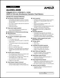 Click here to download AM29DL400 Datasheet