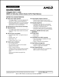 Click here to download AM29LV020BB-120JCB Datasheet