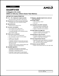 Click here to download AM29F016B-150FIB Datasheet