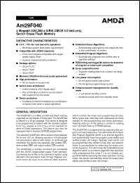 Click here to download AM29F040-150PIB Datasheet