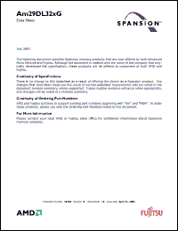 Click here to download AM29DL322GT90PCI Datasheet