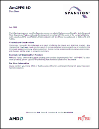 Click here to download Am29F016D-150SI Datasheet