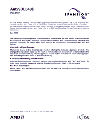 Click here to download AM29DL640 Datasheet